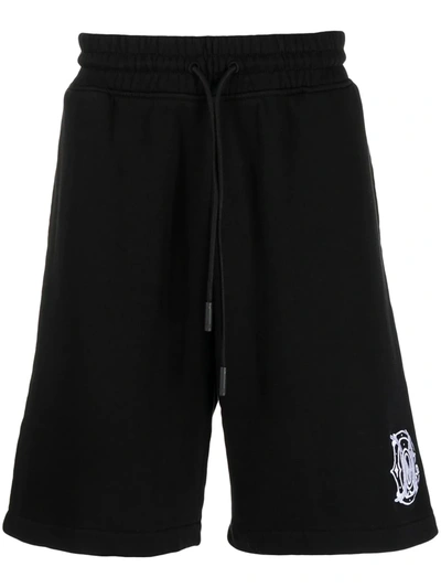 Marcelo Burlon County Of Milan Logo-embroidered Track Shorts In Black