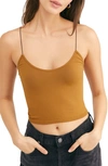 Free People Brami Skinny Strap Crop Top In Amber Glow