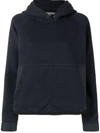 James Perse Luxe Cashmere Pullover Hoodie In Blue