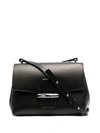 Longchamp Small Roseau Leather Crossbody Bag In Black