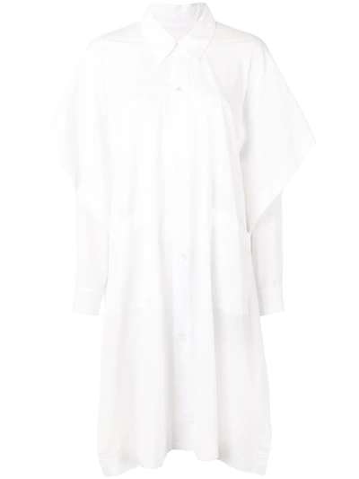 Yohji Yamamoto Long Length Shirt In White