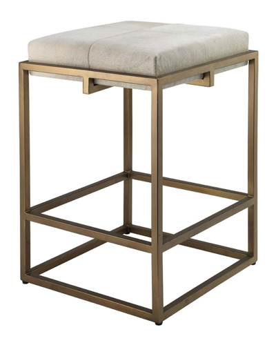 Jamie Young Shelby Counter Stool In White