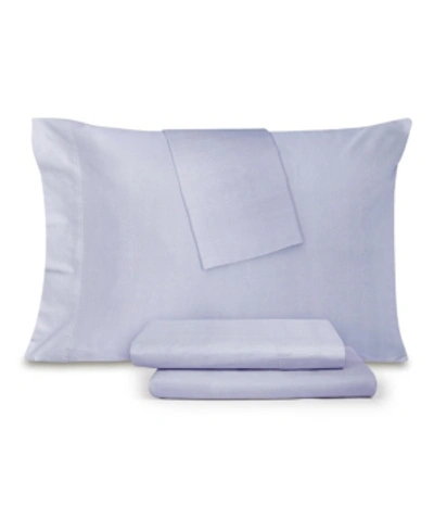 Aq Textiles Closeout!  300 Thread Count Twill Modernist Queen 4-pc. Sheet Set Bedding In Blue