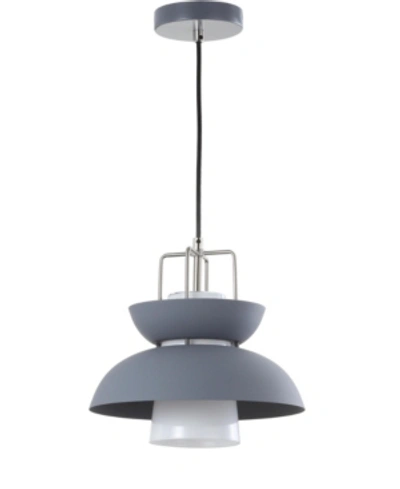 Jonathan Y Paul Farmhouse Metal Led Pendant In Grey