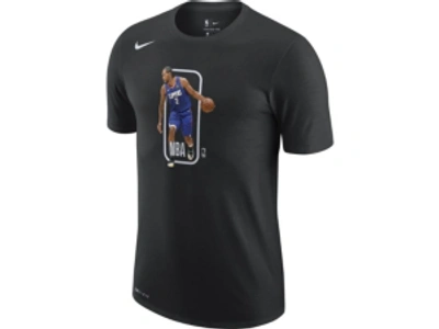 Nike Kawhi Leonard Los Angeles Clippers Men's Player Logo T-shirt In Black