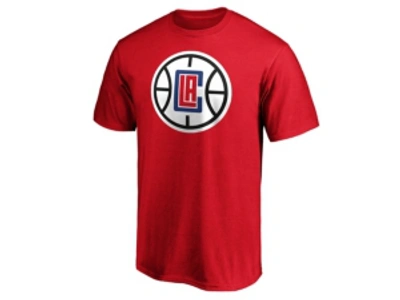 Majestic Los Angeles Clippers Men's Playmaker Name And Number T-shirt Kawhi Leonard In Red