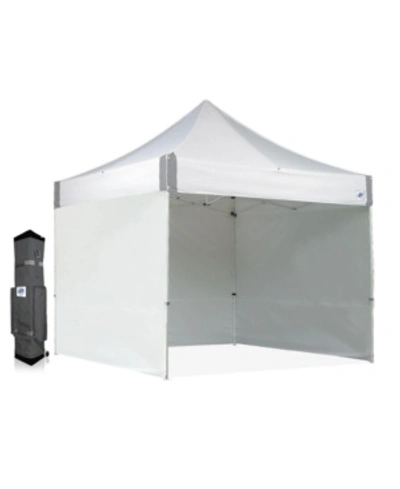 E-z Up Es100s Instant Shelter Pop-up Straight Leg Commercial Canopy Tent 100 Square Feet Of Shade In White