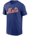 Nike New York Mets Fuse Wordmark  Men's Mlb T-shirt In Blue
