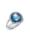 Ippolita Women's Lollipop Mini Sterling Silver, Lapis Triplet & Diamond Ring