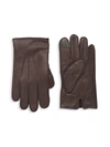 Polo Ralph Lauren Water Repellent Nappa Leather Gloves In Dark Brown