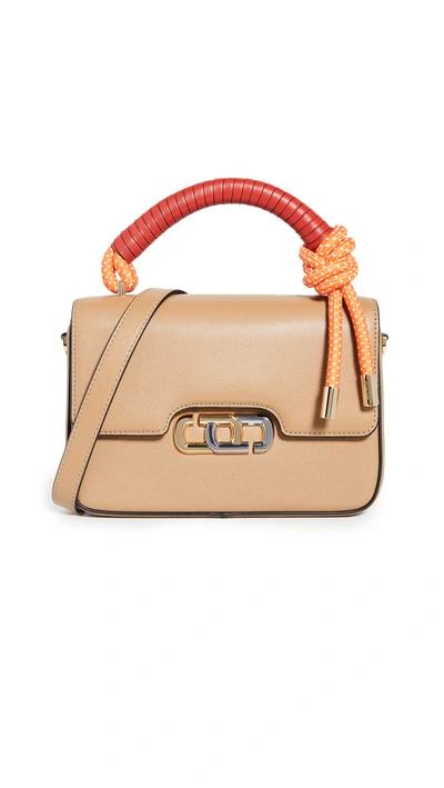 The Marc Jacobs The J Link Leather Shoulder Bag In Dirty Chai