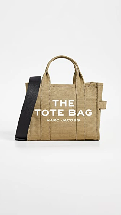 The Marc Jacobs Mini Traveler Canvas Tote In Slate Green