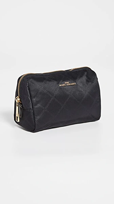 The Marc Jacobs The Beauty Triangle Quilted Cosmetic Bag In Black