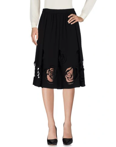 Msgm 3/4 Length Skirts In Black
