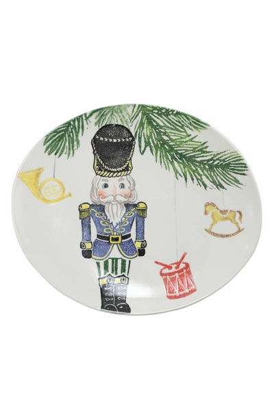 Vietri Nutcrackers Medium Oval Platter In Handpainted