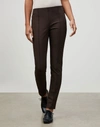 Lafayette 148 Acclaimed Stretch Gramercy Pants In Brown