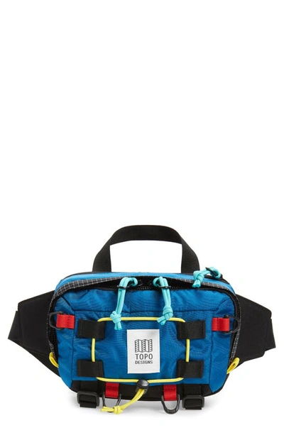 Topo Designs Subalpine Belt Bag In Blue/ Black Ripstop