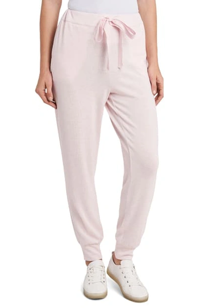 1.state Cozy Knit Joggers In Pale Pink Heather