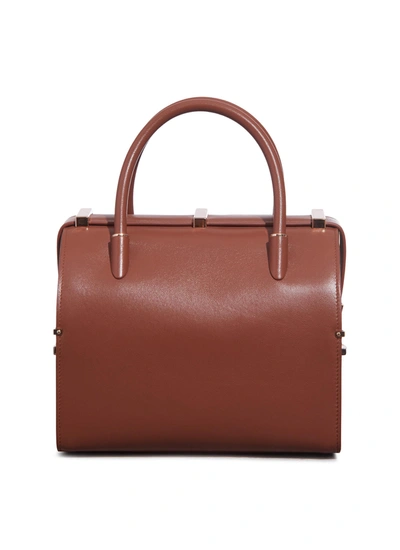 Gabriela Hearst 'sabi' Rose Gold Detail Leather Doctor Bag In Red