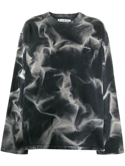 Acne Studios Tie-dye Sweatshirt In Black