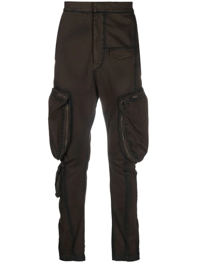 Army Of Me Cargo Style Tapered Trousers In Green