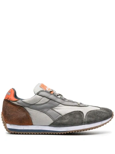 Diadora Panelled Lace-up Sneakers In Grey