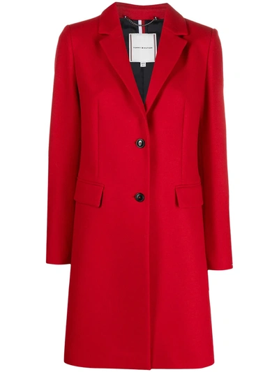 Tommy Hilfiger Single-breasted Coat In Red