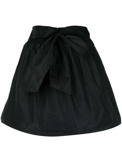 Liu •jo Bow-detailed Flared Skirt In Black
