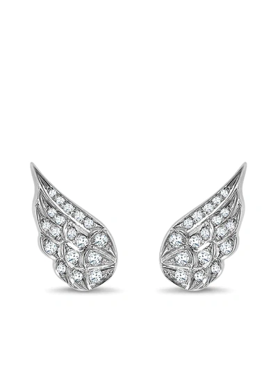 Pragnell 18kt White Gold Tiara Brilliant-cut Diamond Earrings In Silver