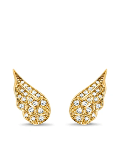 Pragnell 18kt Yellow Gold Diamond Tiara Earrings