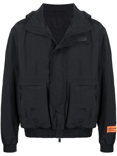 Heron Preston Logo-print Zip-up Jacket In Black