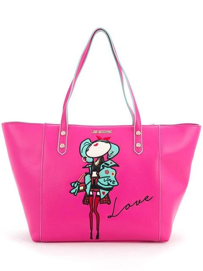 Love Moschino Doll Patch Shopping Bag