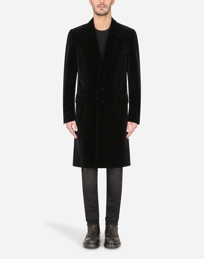 Dolce & Gabbana Clothing - Velvet Coat In Black