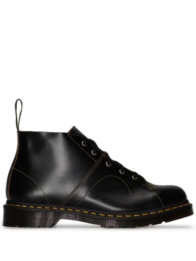 Dr. Martens' Black Church Monkey Leather Boots