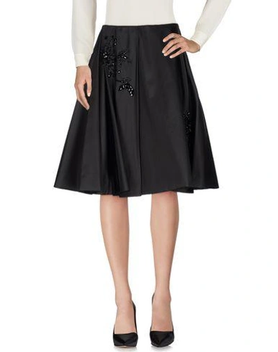Prada Knee Length Skirt In Черный
