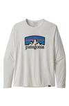Patagonia Capilene(r) Cool Daily Long Sleeve T-shirt In Fitz Roy Horizons White