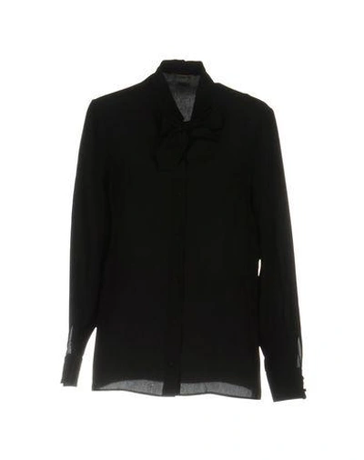 Saint Laurent Shirts & Blouses With Bow In Black