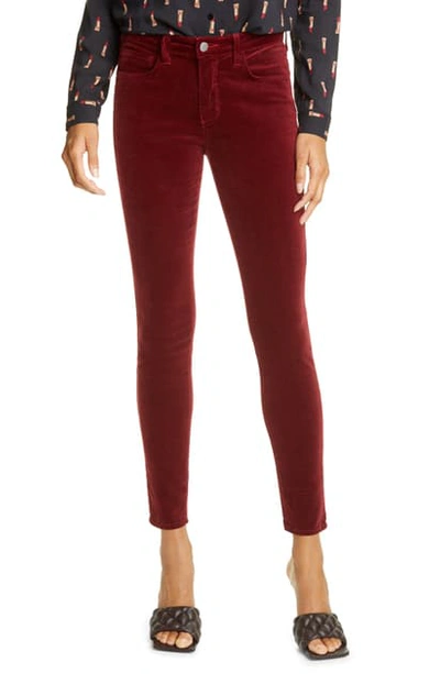 L Agence Marguerite High Waist Skinny Jeans In Merlot