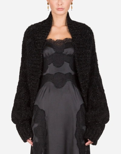 Dolce & Gabbana Long-sleeved Cardigan In Black