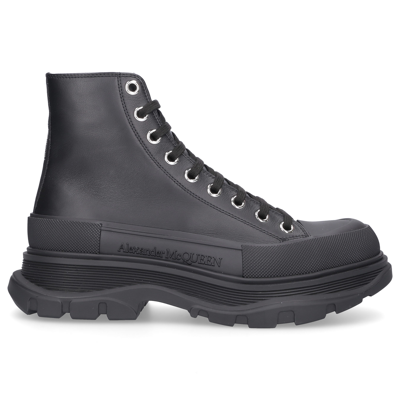 Alexander Mcqueen Boots Whz62 Calfskin In Black