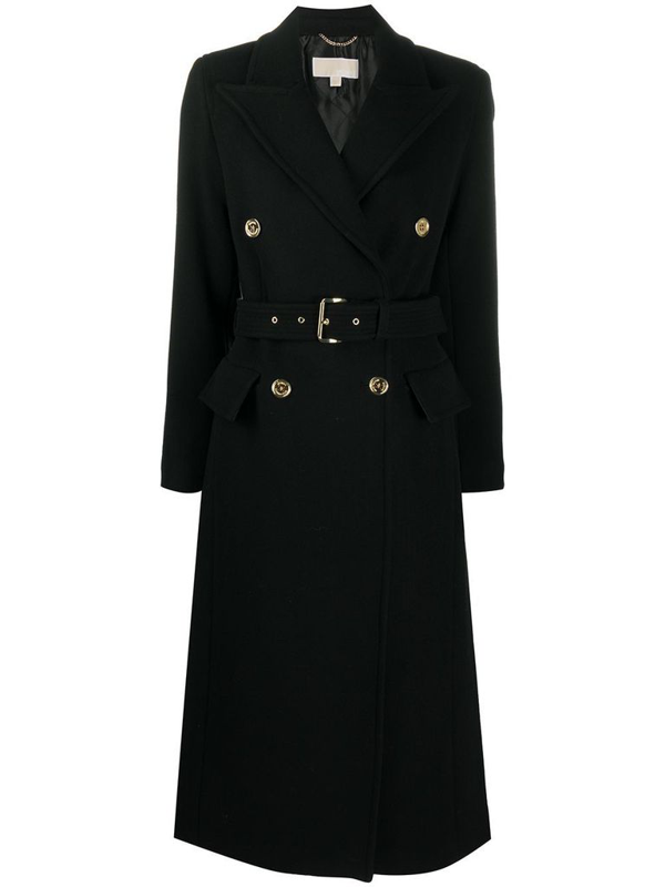 Michael Kors Women's Black Wool Coat | ModeSens