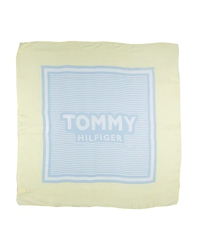 Tommy Hilfiger Square Scarves In Light Yellow