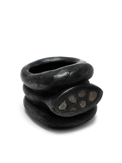 Parts Of Four Stack Ring In Black
