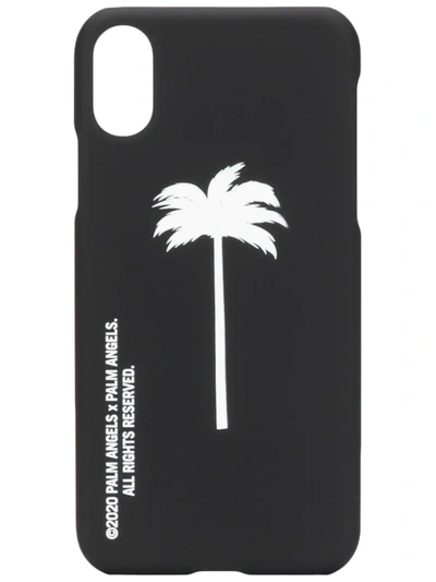 Palm Angels Palm Tree-print Iphone Xs Case In Black