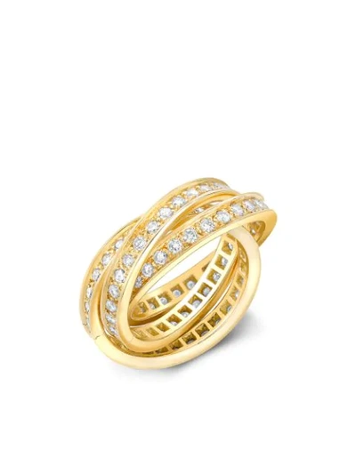 Pre-owned Cartier 1961 18kt Yellow Gold Present Day Trinity Diamond Ring