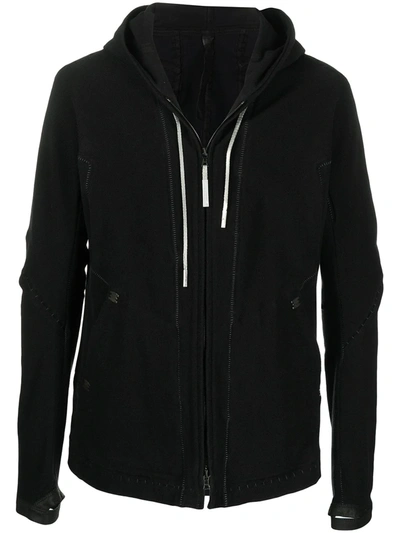 Isaac Sellam Experience Hooded Zipped-up Jacket In Black