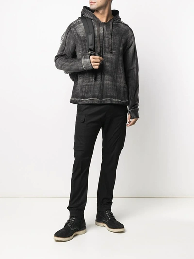 10sei0otto Washed-effect Hoodie In Black