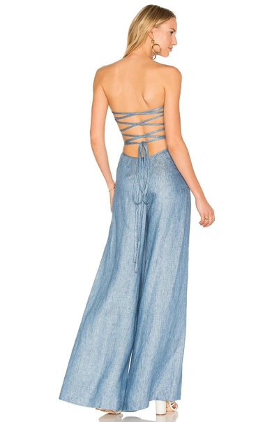 Milly Apron Jumpsuit In Blue