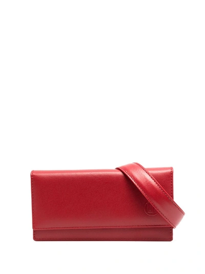 Linda Farrow Logo-detail Leather Belt Bag In Red