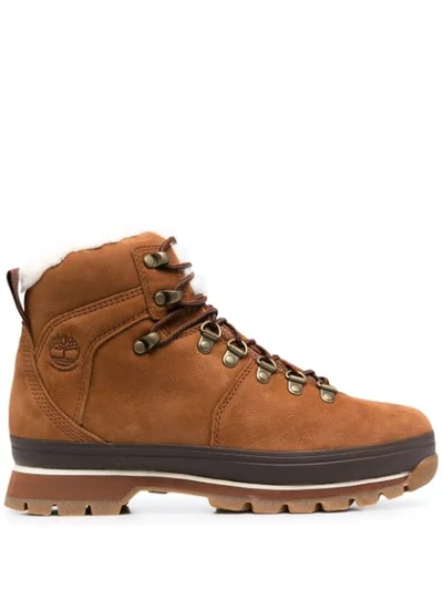 Timberland Euro Hiker Ankle Boots In Brown